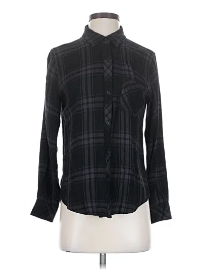 Pre-owned Rails Long Sleeve Blouse In Black