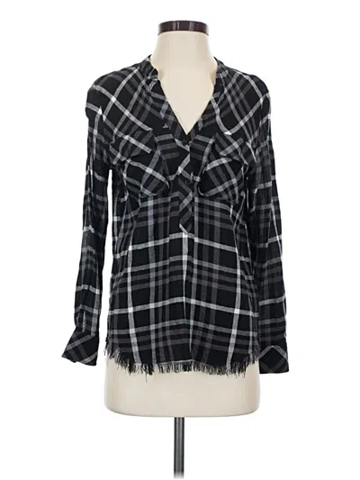 Pre-owned Rails Long Sleeve Blouse In Black