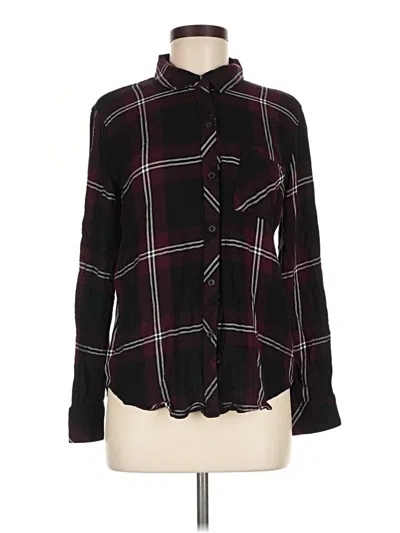 Pre-owned Rails Long Sleeve Blouse In Black