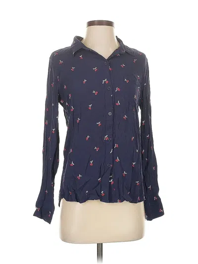 Pre-owned Rails Long Sleeve Blouse In Blue