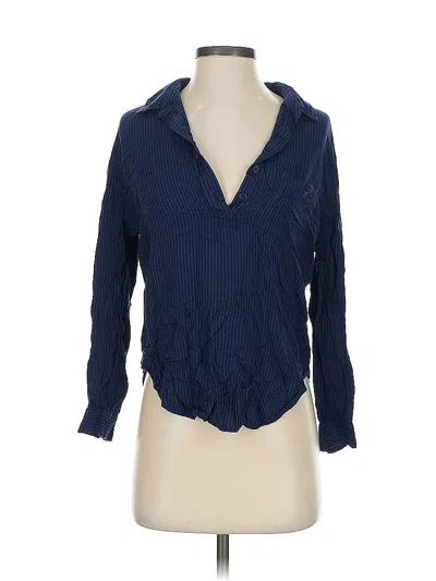 Pre-owned Rails Long Sleeve Blouse In Blue