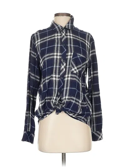 Pre-owned Rails Long Sleeve Blouse In Blue