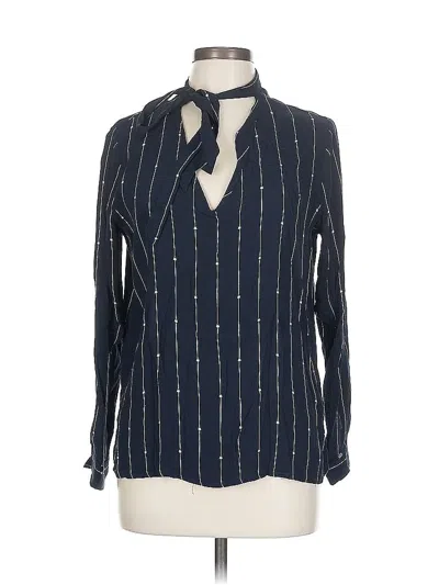 Pre-owned Rails Long Sleeve Blouse In Blue