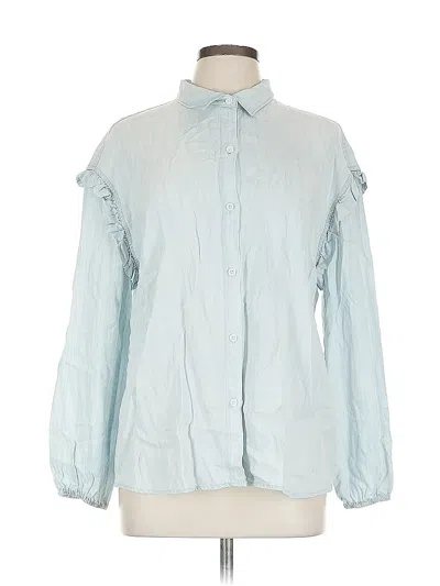 Pre-owned Rails Long Sleeve Blouse In Blue