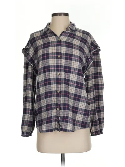 Pre-owned Rails Long Sleeve Blouse In Blue