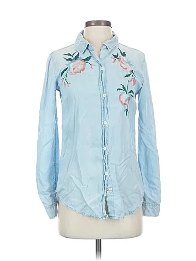 Pre-owned Rails Long Sleeve Blouse In Blue
