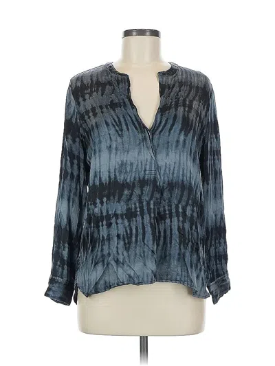 Pre-owned Rails Long Sleeve Blouse In Blue