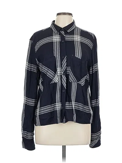Pre-owned Rails Long Sleeve Blouse In Blue