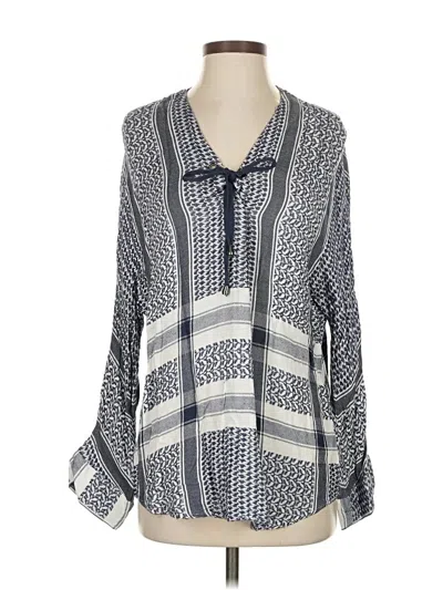 Pre-owned Rails Long Sleeve Blouse In Blue