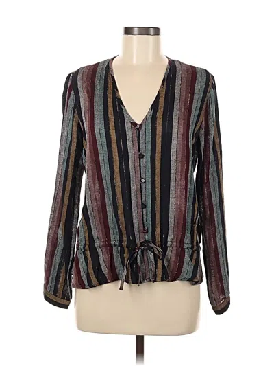 Pre-owned Rails Long Sleeve Blouse In Blue