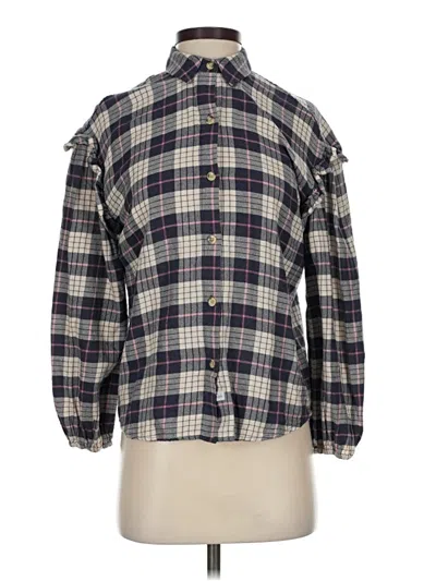 Pre-owned Rails Long Sleeve Blouse In Blue