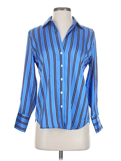 Pre-owned Rails Long Sleeve Blouse In Blue