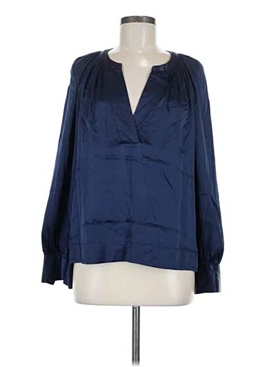 Pre-owned Rails Long Sleeve Blouse In Blue