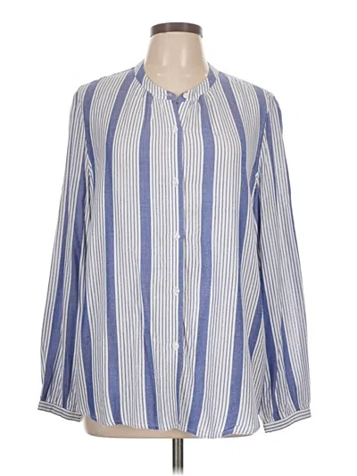 Pre-owned Rails Long Sleeve Blouse In Blue