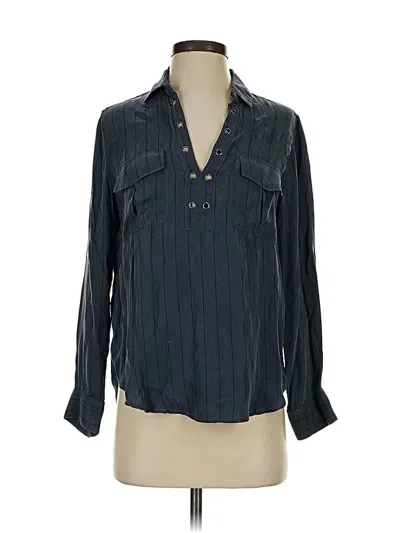 Pre-owned Rails Long Sleeve Blouse In Blue