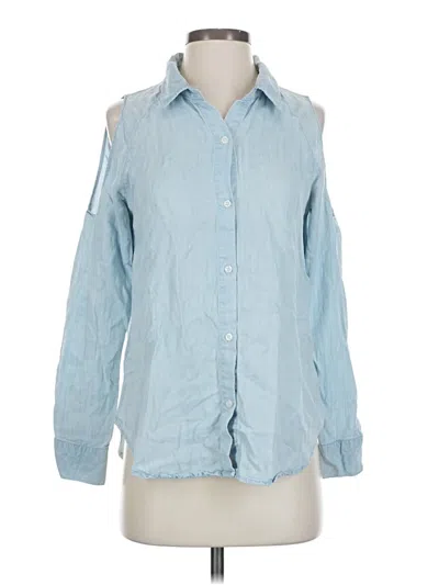 Pre-owned Rails Long Sleeve Blouse In Blue