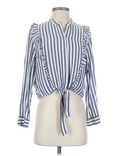 Pre-owned Rails Long Sleeve Blouse In Blue