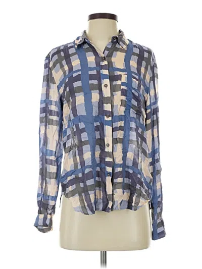 Pre-owned Rails Long Sleeve Blouse In Blue