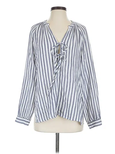 Pre-owned Rails Long Sleeve Blouse In Blue