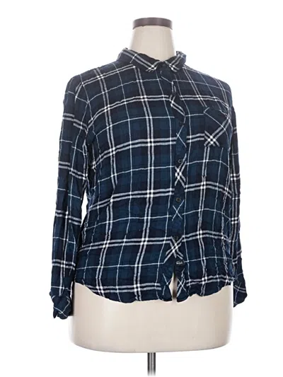 Pre-owned Rails Long Sleeve Blouse In Blue