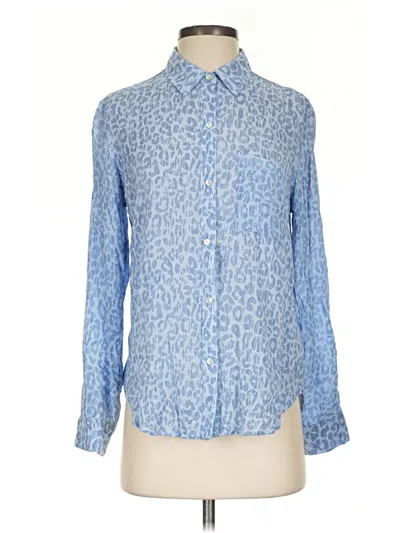 Pre-owned Rails Long Sleeve Blouse In Blue