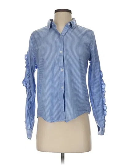 Pre-owned Rails Long Sleeve Blouse In Blue