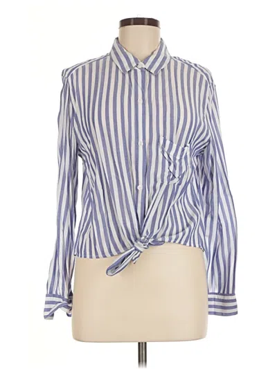 Pre-owned Rails Long Sleeve Blouse In Blue