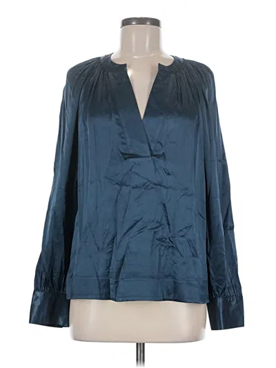 Pre-owned Rails Long Sleeve Blouse In Blue