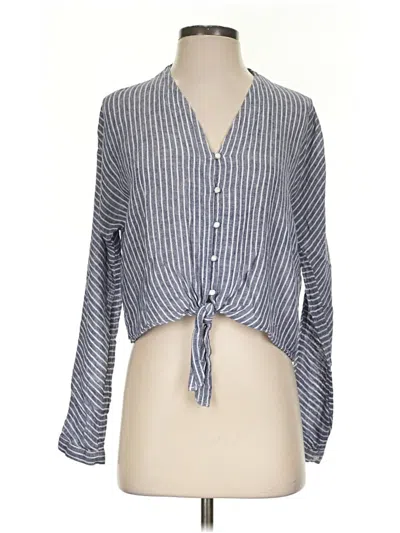 Pre-owned Rails Long Sleeve Blouse In Blue