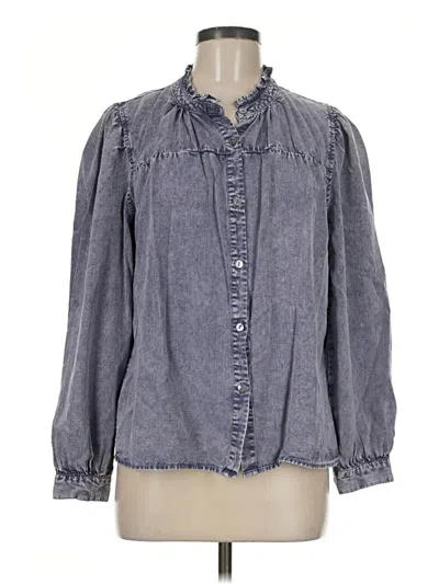 Pre-owned Rails Long Sleeve Blouse In Blue