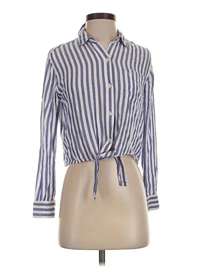 Pre-owned Rails Long Sleeve Blouse In Blue