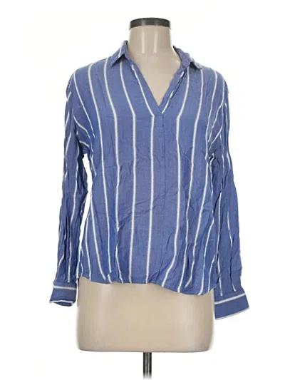 Pre-owned Rails Long Sleeve Blouse In Blue