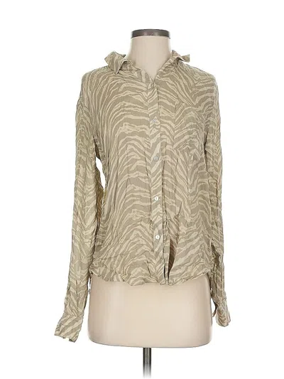 Pre-owned Rails Long Sleeve Blouse In Brown