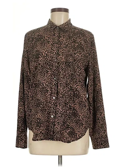 Pre-owned Rails Long Sleeve Blouse In Brown