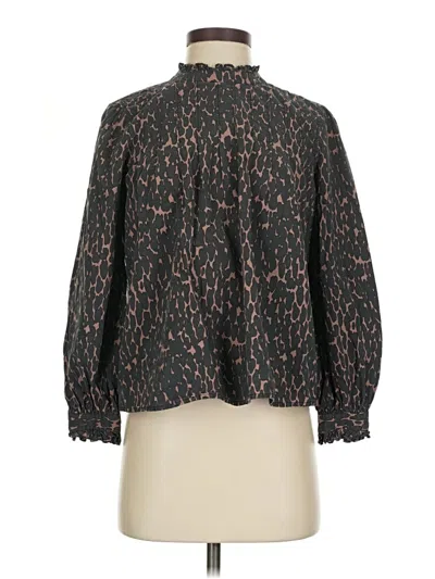 Pre-owned Rails Long Sleeve Blouse In Brown