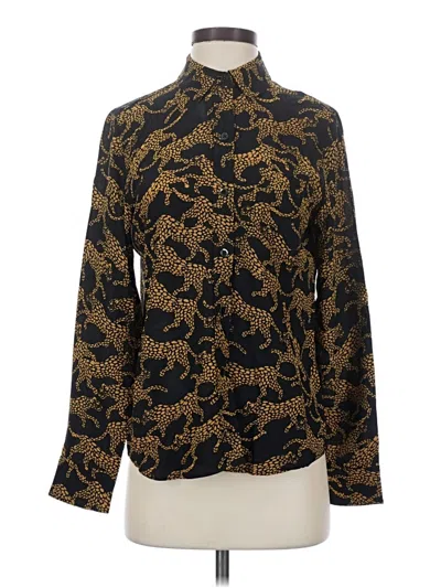 Pre-owned Rails Long Sleeve Blouse In Gold