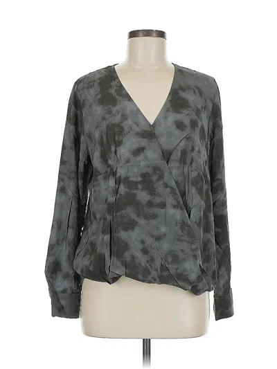 Pre-owned Rails Long Sleeve Blouse In Gray