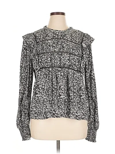 Pre-owned Rails Long Sleeve Blouse In Gray