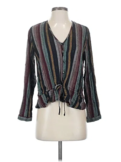 Pre-owned Rails Long Sleeve Blouse In Gray