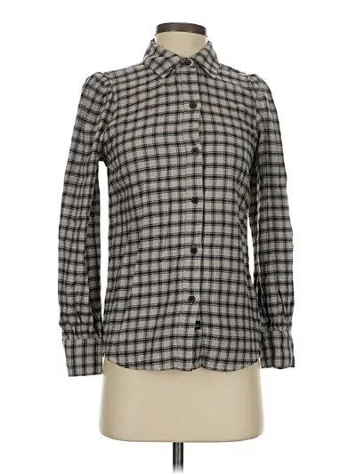 Pre-owned Rails Long Sleeve Blouse In Gray