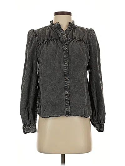 Pre-owned Rails Long Sleeve Blouse In Gray