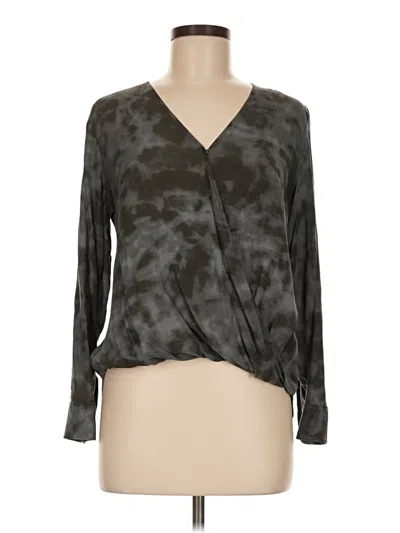 Pre-owned Rails Long Sleeve Blouse In Gray