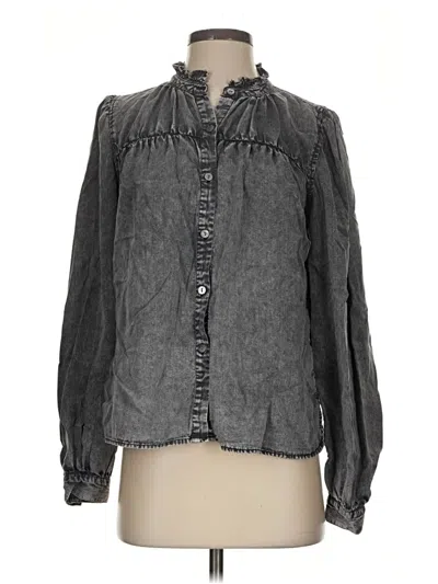 Pre-owned Rails Long Sleeve Blouse In Gray