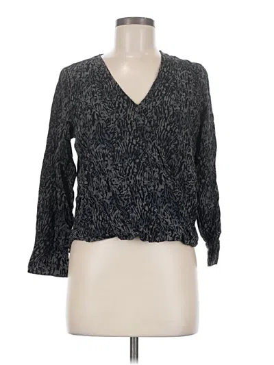 Pre-owned Rails Long Sleeve Blouse In Gray