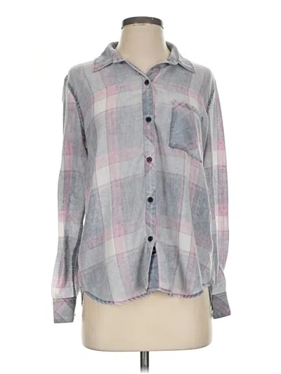 Pre-owned Rails Long Sleeve Blouse In Gray