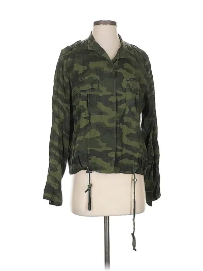 Pre-owned Rails Long Sleeve Blouse In Green