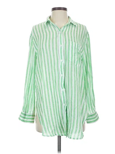Pre-owned Rails Long Sleeve Blouse In Green