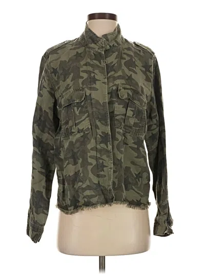 Pre-owned Rails Long Sleeve Blouse In Green