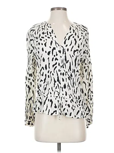 Pre-owned Rails Long Sleeve Blouse In Ivory