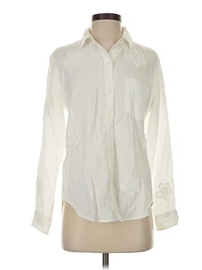 Pre-owned Rails Long Sleeve Blouse In Ivory